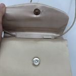 Sasha Flaws Champagne Satin Crossbody Beaded Bag Purse Formal Photo 9