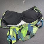 Athleta Bathing Suit Swim Tankini Top Green Floral Underwire Bra Cup 38 B/C Photo 10