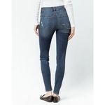 RSQ Womens Jeans Sz 5 or 27 Manhattan High Rise Ripped Skinny Blue Dark Blast Photo 3