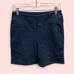 Cute Belle denim elastic waist pull on shorts stretchy pockets NWT Blue Size 8 Photo 1