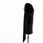Topshop  | Velvet Open Back Mini Dress In Black Photo 6