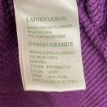 Tangerine  long sleeve Athletic pullover top shirt waffle knit 1/4 zip purple L Photo 6