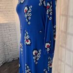 Boden long sleeve royal blue casual floral dress size 6 Photo 2