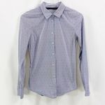ZARA  Blue and White Button-Down Shirt Photo 1