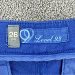 Anthropologie Level 99  Linen Blend Flare Leg Chino Pants Blue Size 26 Trouser Photo 10