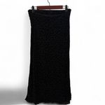 No Boundaries  Black Velvet Leopard Print Maxi Mesh Skirt Medium Photo 2