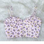 ZARA NWT  Floral Bustier Corset Crop Top Photo 5