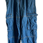 Wild Fable Women's Medium Wash Mid-Rise Cargo Baggy Jeans - Size 12 - NWT Photo 0
