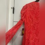 Vince Camuto NWT Red Lace Puff Sleeve Mini Dress Womenโs Sz 6 Photo 6