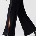 Alala Pants Liya Wide-Leg Velour Snap-Up Track Black Size XS Made in USA Photo 10