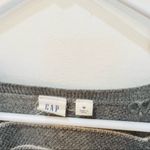 Gap  gray and white Vneck stripe sweater sz Medium Photo 1