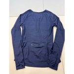 Athleta  Momentum‎ Long Sleeve Top Half Zip Ruched Running Navy Blue S Photo 1
