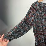 American Eagle  Floral Print Peasant Boho Women's Top size Large Photo 3