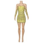Camila Coelho Mariposa Mini Dress, Yellow Butterfly, XS Photo 6
