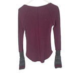 Free People  Women’s Ski Lodge Waffle Knit Thermal Shirt Size XS in Purple Photo 6