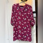 Banana Republic Floral Burgundy Women's Tunic Dress Size 4 new Photo 1
