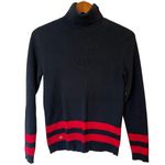 Ralph Lauren Turtleneck Long Sleeve Sweater Black Label Striped Women's Size XL Photo 0