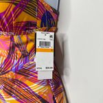 Hula Honey  TURMERIC MULTI Juniors' Palm Play Printed Tankini Swim Top Small NEW Photo 2