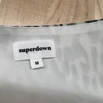 superdown Revolve Kina Leopard Print Ruched Mini Dress Gray White Size Medium Photo 9