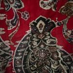 Kay Unger Vintage Rayon Silk Rhinestone Colorful Paisley Print Velvet Blazer 8 Photo 5