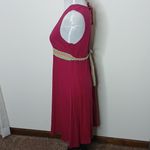 Free People deep pink boho tie back midi dress size large Photo 7