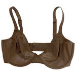 Cuup The Plunge Unlined Contour Wire Bra Women's Size 32F Micro, Tan MSRP $78 Photo 0