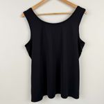 roza & ali Woman 1X Black Sleeveless Scoop Neck Tank Top Plus Size Photo 1