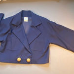 Perry Ellis Vintage , Cropped Wool Double Breasted Jacket, Size 10 Photo 0