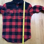 American Eagle AE Unisex Flannel Plaid Button-Down Long Sleeve Shacket Size S Photo 6