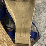 Montego Bay Club Blue Faux Suede Wedge Heels 7 1/2 Photo 6