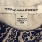 American Eagle Boho Festival Flirty Lined Blue Patterned Maxi Skirt Photo 8