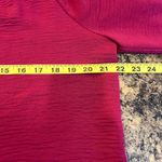 Evereve  Women Large Magenta Textured Long Sleeve Blouse Top Photo 8