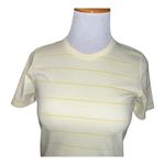 Everlane The Organic Cotton Crew Neck T Shirt Yellow Stripe Women Size Small New Photo 2