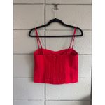 J.Crew NWT Women's  Sweetheart Bustier Top in Drapey Crepe size 4 in Red Photo 3
