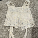 SheIn  Cream Lace Crop Top Photo 0