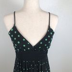 Y2K vintage Kelly green polkadot midi spaghetti strap dress M Black Size M Photo 5