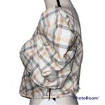 Milk & Honey MED crop top plaid padded top elastic back stretchy sweetheart neck Orange Photo 1