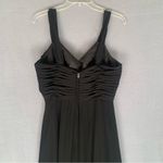 Azazie  Black Formal Dress Size 10 Chiffon Empire Ruched Wedding Photo 6