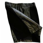 WILDCAT Black Faux Leather & Side Strip Short Full Zip Mini Skirt ~ Women's MED Photo 4