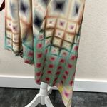 Charlie Jade One Shoulder Geometric Watercolor Pixel Cascade Dress S Silk Photo 5