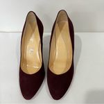 Innovare made Italy Pump Heels Size 36 (6) Elegant Dark Burgundy Maroon Suede Red Photo 1
