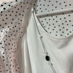 Croft & Barrow  Polka-dot  Button-Up W/Built-in Cami and necklace NWT Petite SML Photo 13