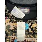 Vintage Collection Black Velvet Embroidered Tunic Top Dress XL 20% Silk Boho NWT Photo 2