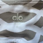 Alo Yoga  Gray and White Patterned Cropped Leggings Photo 1