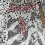Johnny Was Biya Deliza Embroidered silk Boho Tunic Blouse Large Photo 5