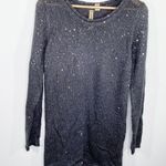 Eyeshadow  Grey Sequin Detail Long Sleeve Knit Tunic Sweater Women's Size Medium Photo 0