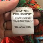 Philosophy Beatnik Boho Hippie Tiered Beaded Cotton Maxi Dress Red - Size Medium Photo 7