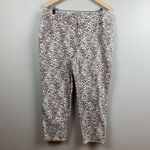 Chico's  Jeans 3 Leopard Print Brown White Tapered Ankle Stretch Denim XL 16‎ Photo 10