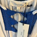NWT Solitaire White/Blue Swim Cover Photo 2