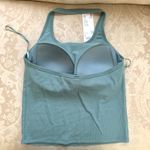 Uniqlo Open Back Halter Bra Top in Green Photo 3